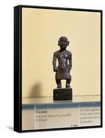 Egyptian Civilization. Wooden Statue of a Dwarf-null-Framed Stretched Canvas