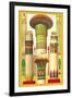 Egyptian Columns-Racinet-Framed Art Print