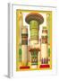 Egyptian Columns-Racinet-Framed Art Print