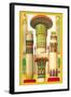 Egyptian Columns-Racinet-Framed Art Print