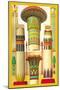 Egyptian Columns-Racinet-Mounted Art Print