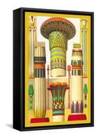 Egyptian Columns-Racinet-Framed Stretched Canvas