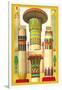 Egyptian Columns-Racinet-Framed Art Print