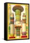 Egyptian Columns-Racinet-Framed Stretched Canvas