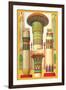 Egyptian Columns-Racinet-Framed Art Print