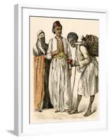 Egyptian Couple Buying a Drink from a Water-Seller in Port-Said, Egypt-null-Framed Giclee Print