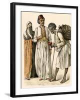 Egyptian Couple Buying a Drink from a Water-Seller in Port-Said, Egypt-null-Framed Giclee Print