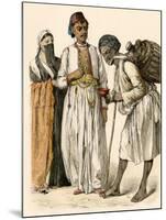 Egyptian Couple Buying a Drink from a Water-Seller in Port-Said, Egypt-null-Mounted Giclee Print