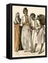 Egyptian Couple Buying a Drink from a Water-Seller in Port-Said, Egypt-null-Framed Stretched Canvas