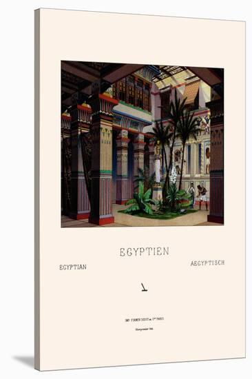 Egyptian Courtyard-Racinet-Stretched Canvas