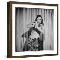 Egyptian Dance and Film Star Tahia Carioca Doing Belly Dance-Bob Landry-Framed Premium Photographic Print