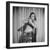 Egyptian Dance and Film Star Tahia Carioca Doing Belly Dance-Bob Landry-Framed Premium Photographic Print