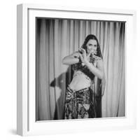 Egyptian Dance and Film Star Tahia Carioca Doing Belly Dance-Bob Landry-Framed Premium Photographic Print