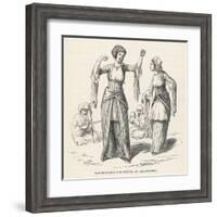 Egyptian Dancing Girls - Ghawazee or Ghazeeyehs-null-Framed Art Print