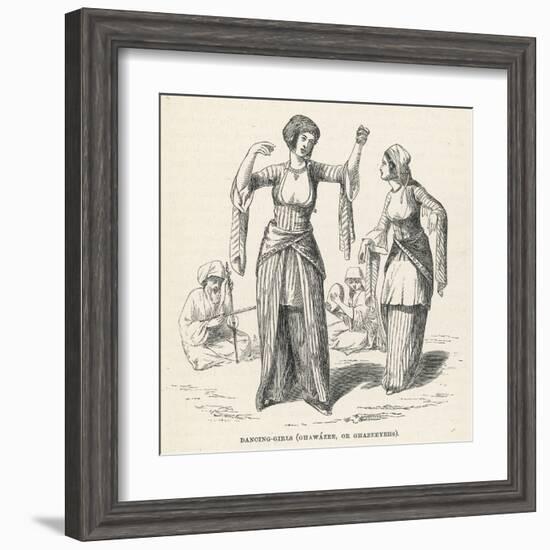 Egyptian Dancing Girls - Ghawazee or Ghazeeyehs-null-Framed Art Print