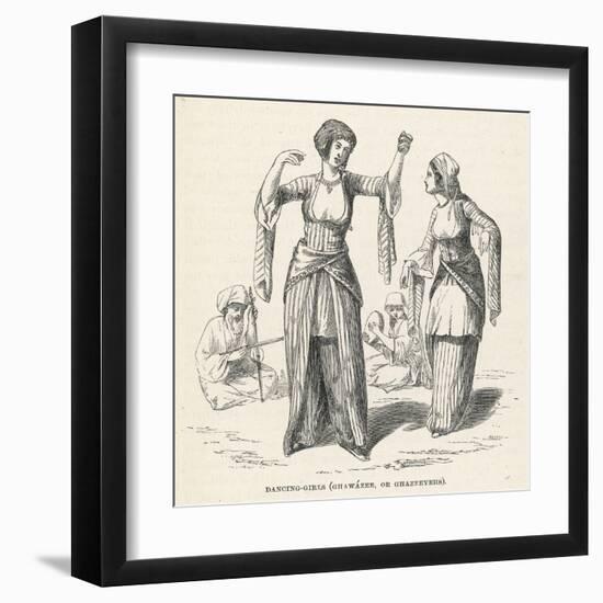 Egyptian Dancing Girls - Ghawazee or Ghazeeyehs-null-Framed Art Print