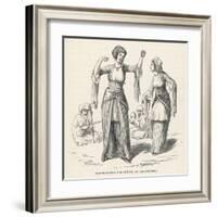 Egyptian Dancing Girls - Ghawazee or Ghazeeyehs-null-Framed Art Print