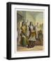 Egyptian Dancing Girls Performing the Ghawazi, Rosetta, The Valley of the Nile-Achille-Constant-Théodore-Émile Prisse d'Avennes-Framed Giclee Print