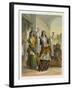 Egyptian Dancing Girls Performing the Ghawazi, Rosetta, The Valley of the Nile-Achille-Constant-Théodore-Émile Prisse d'Avennes-Framed Giclee Print