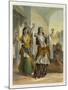 Egyptian Dancing Girls Performing the Ghawazi, Rosetta, The Valley of the Nile-Achille-Constant-Théodore-Émile Prisse d'Avennes-Mounted Giclee Print
