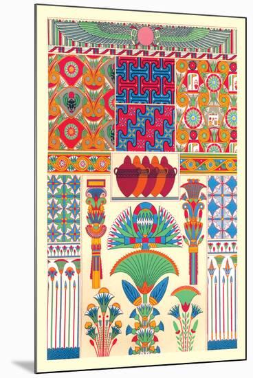 Egyptian Decor-Racinet-Mounted Art Print