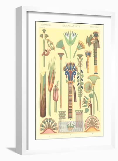 Egyptian Design Motifs-null-Framed Art Print