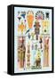 Egyptian Design-Racinet-Framed Stretched Canvas