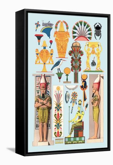 Egyptian Design-Racinet-Framed Stretched Canvas