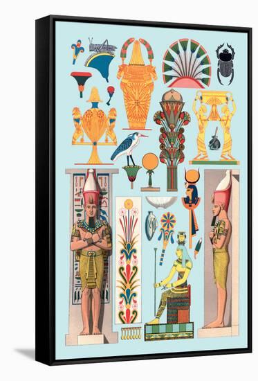 Egyptian Design-Racinet-Framed Stretched Canvas