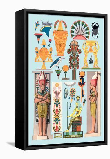 Egyptian Design-Racinet-Framed Stretched Canvas