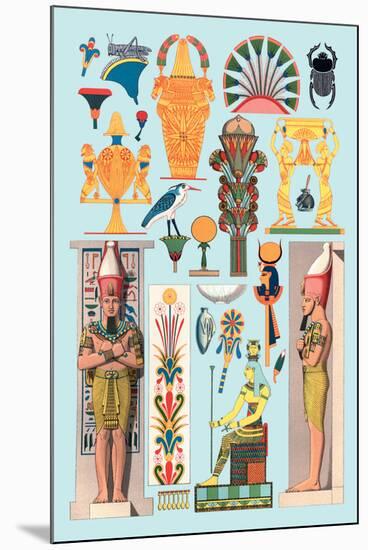 Egyptian Design-Racinet-Mounted Art Print