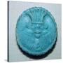 Egyptian faience amulet. Artist: Unknown-Unknown-Stretched Canvas