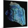 Egyptian faience head of Bes. Artist: Unknown-Unknown-Mounted Premium Giclee Print