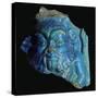 Egyptian faience head of Bes. Artist: Unknown-Unknown-Stretched Canvas