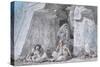 Egyptian Family Outside an Ancient Tomb, 19th Century-Vivant Denon-Stretched Canvas