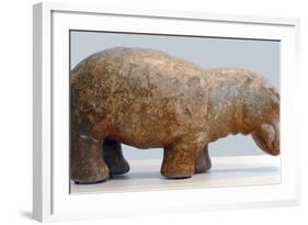 Egyptian Fayence Sculpture of Hippopotamus-null-Framed Photographic Print