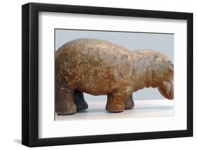 Egyptian Fayence Sculpture of Hippopotamus-null-Framed Photographic Print