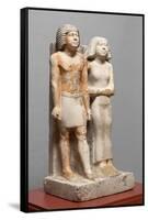 Egyptian Fifth Dynasty Statue of Kapuptah and His Wife-null-Framed Stretched Canvas