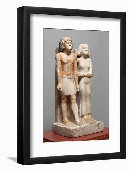 Egyptian Fifth Dynasty Statue of Kapuptah and His Wife-null-Framed Photographic Print