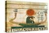 Egyptian Funerary Papyrus Depicting the Barque of Re-Herakhty-null-Stretched Canvas