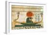 Egyptian Funerary Papyrus Depicting the Barque of Re-Herakhty-null-Framed Giclee Print