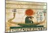 Egyptian Funerary Papyrus Depicting the Barque of Re-Herakhty-null-Mounted Giclee Print