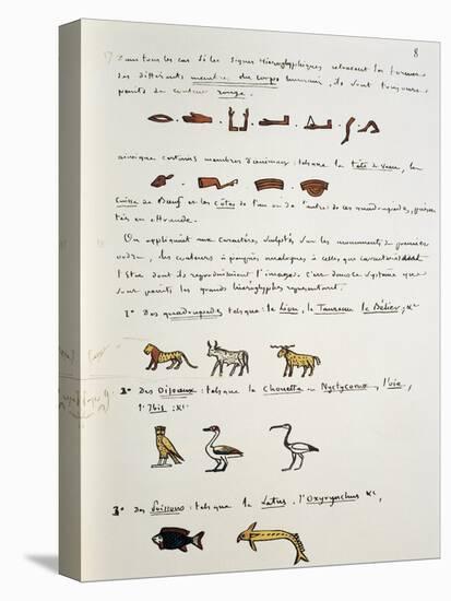 Egyptian Grammar, Chapter I, Plate, Folio 8-Jean Guerard-Stretched Canvas