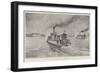 Egyptian Gun-Boats on the Nile Bombarding Dongola-Charles Auguste Loye-Framed Giclee Print