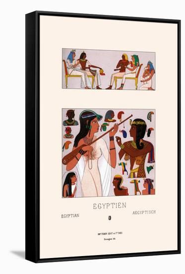 Egyptian Headdresses and Hairstyles-Racinet-Framed Stretched Canvas