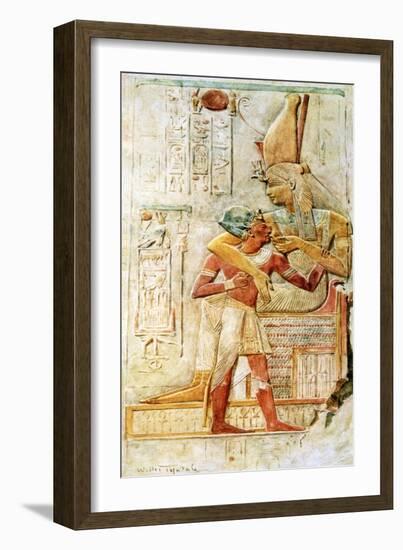 Egyptian Hieroglyphs, Abydos, Egypt, 1910-Walter Tyndale-Framed Giclee Print