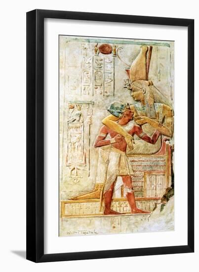 Egyptian Hieroglyphs, Abydos, Egypt, 1910-Walter Tyndale-Framed Giclee Print