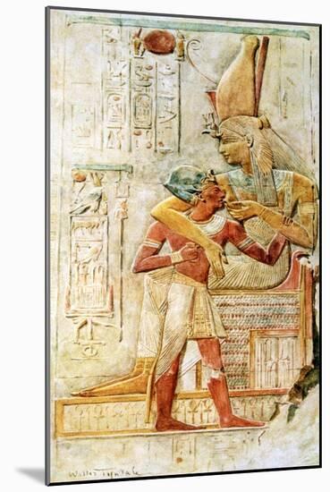 Egyptian Hieroglyphs, Abydos, Egypt, 1910-Walter Tyndale-Mounted Giclee Print