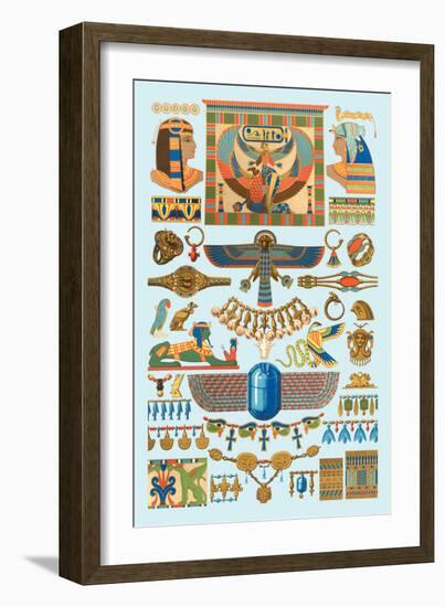 Egyptian Jewelry-Racinet-Framed Art Print