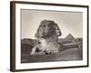 Egyptian Men with Camel at Sphinx-null-Framed Photographic Print